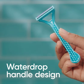 Gillette Simply Venus 2 Disposable Razors displayed on a bathroom counter