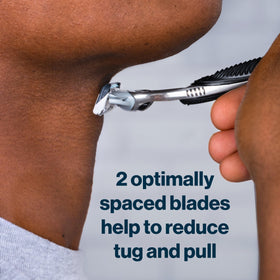 Gillette SkinGuard razor blade refills with a SkinGuard razor handle