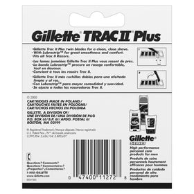 Gillette TRAC II Plus razor blades in use on skin