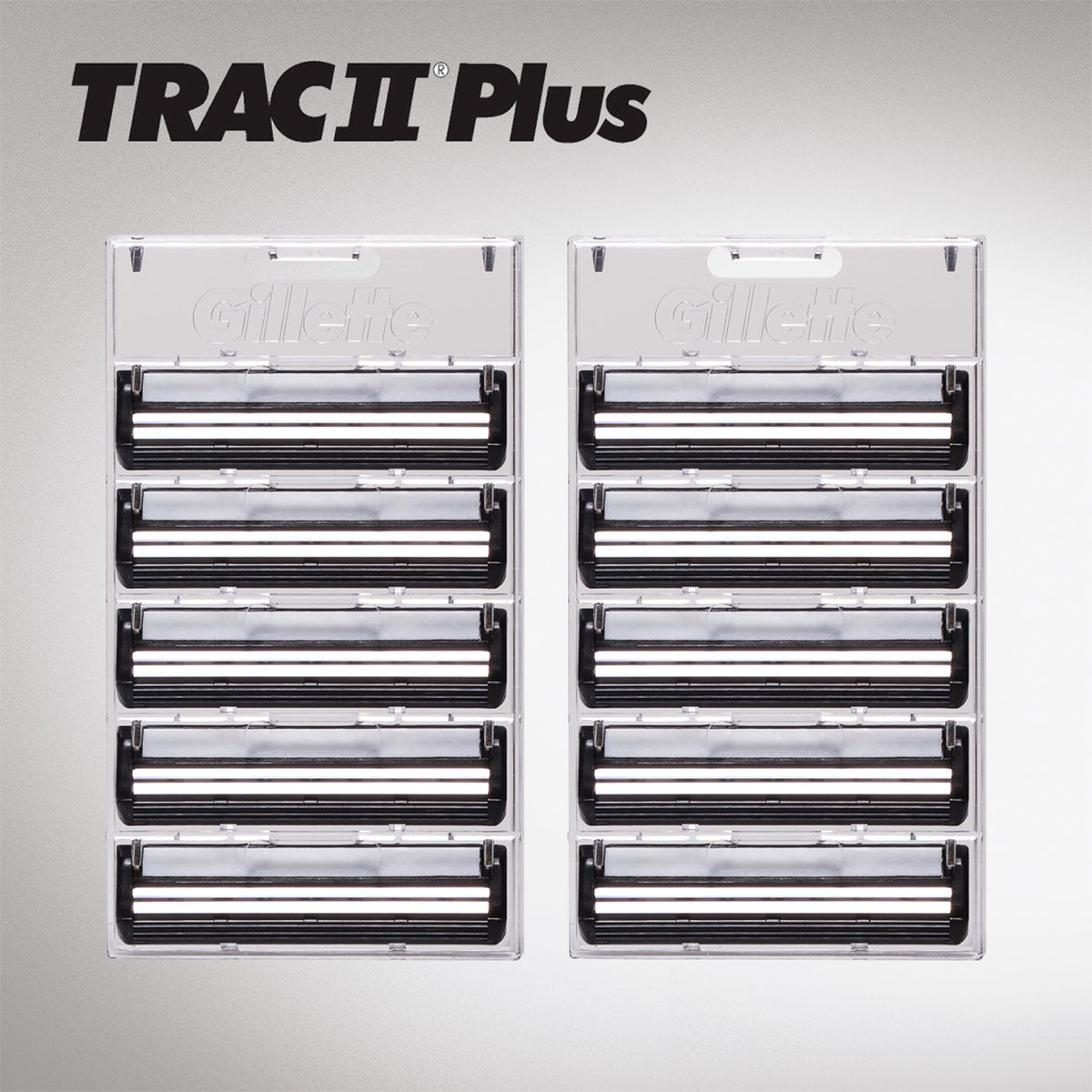 Gillette TRAC II Plus razor blades with shaving cream