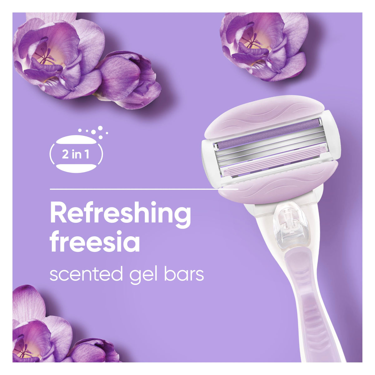 Gillette Venus ComfortGlide Razor with freesia scent packaging
