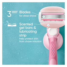 Gillette Venus ComfortGlide White Tea blade refills close-up