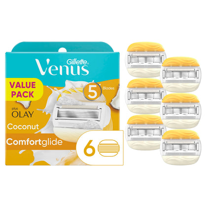 Gillette Venus ComfortGlide women's razor blade refills packaging front view