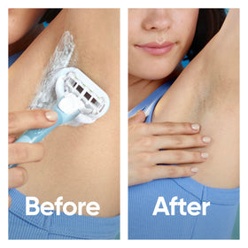 Gillette Venus Extra Smooth razor blades in use on skin