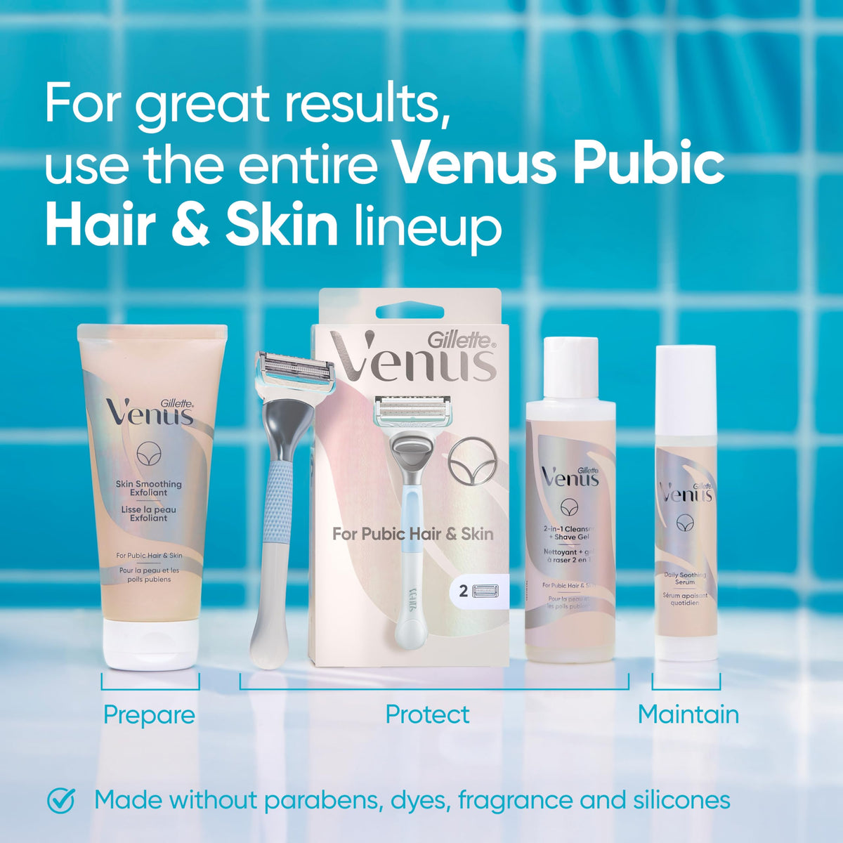 Gillette Venus Intimate Grooming Gel ingredients list