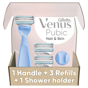 Gillette Venus Intimate Grooming Razor front view with 3 refills