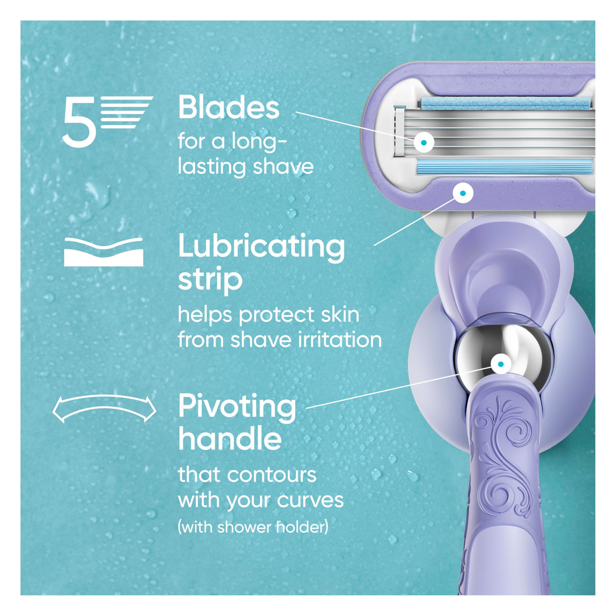 Gillette Venus Razor blade refills packaging