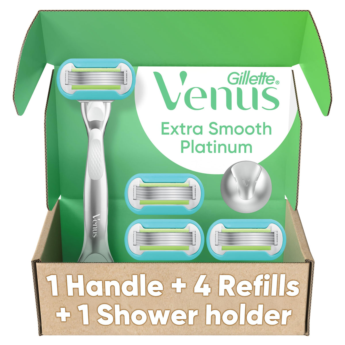 Gillette Venus Razor for Women front view with metal handle