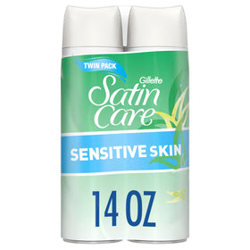 Gillette Venus Satin Care Sensitive Skin Shave Gel front view with packaging