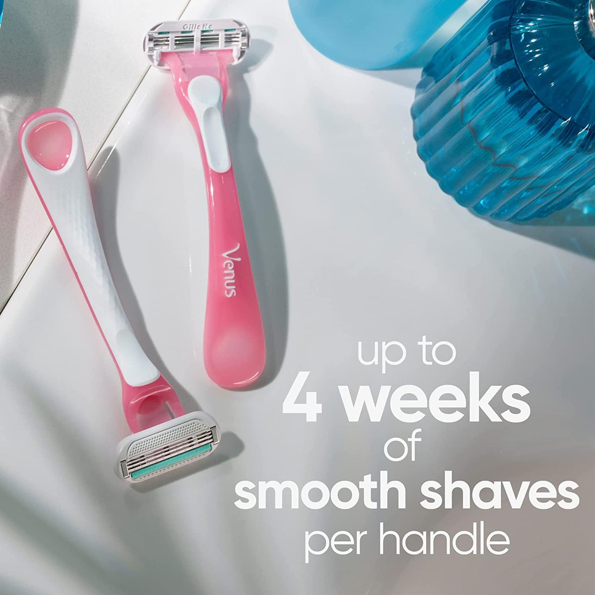 Gillette Venus Sensitive Disposable Razors ergonomic handle detail