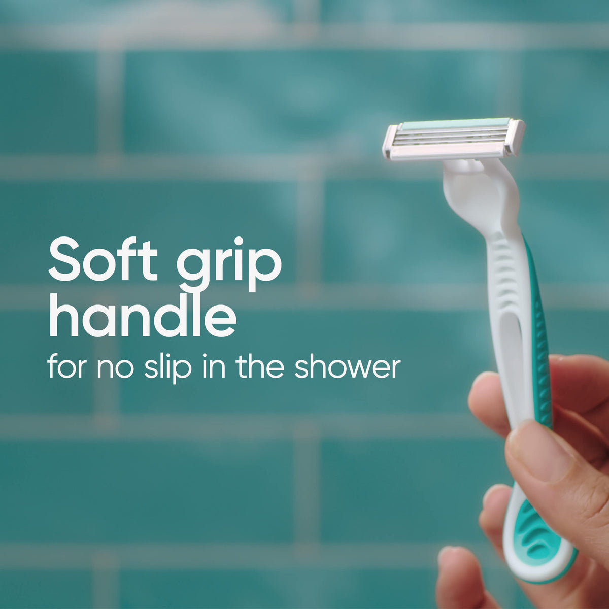 Gillette Venus Simply 3 Sensitive Disposable Razor in use