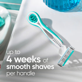 Gillette Venus Simply 3 Sensitive Disposable Razors showing 3 blades