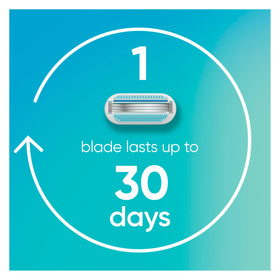 Gillette Venus Smooth Razor Blade showing blue indicator strip