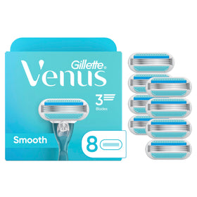 Gillette Venus Smooth Women's Razor Blade Refills package front view