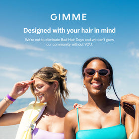 GIMME Fine Hair Elastic Bands showing size comparison with a coin