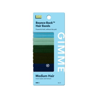 GIMME Medium Hair Bands 12-Pack in assorted colours
