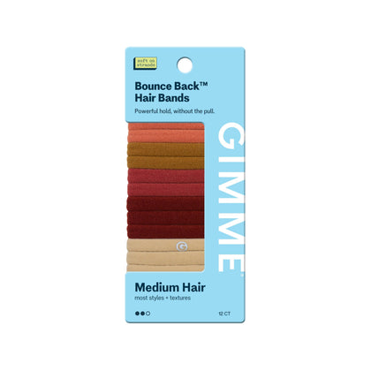 GIMME Medium Hair Bands 12 Pack in warm colours front view