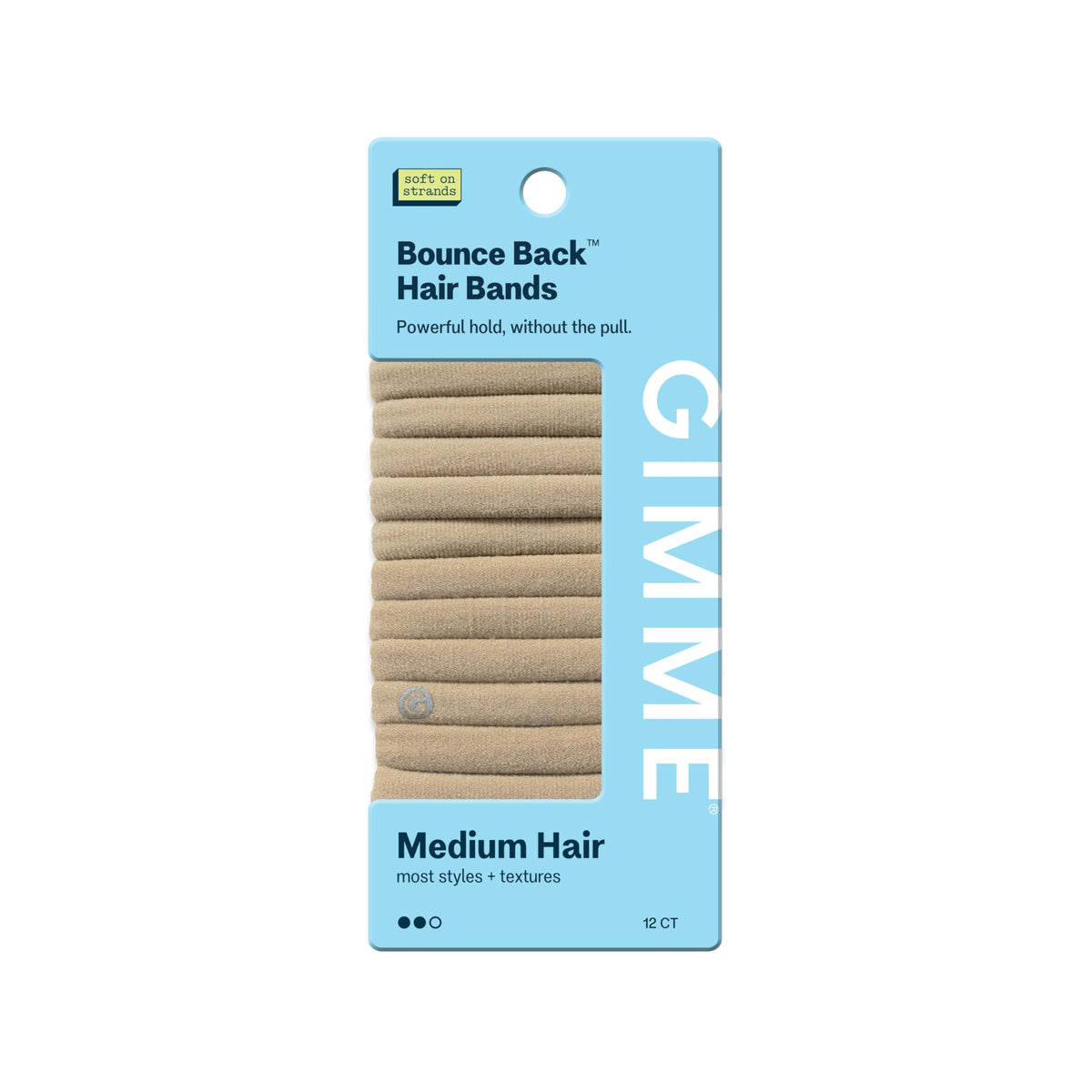 GIMME Medium Hold Hair Bands blonde pack front view