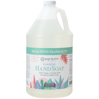Ginger Lily Farms 1 gal Foaming Hand Soap Eucalyptus Tranquility front view
