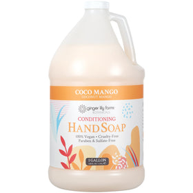Ginger Lily Farms 1 gallon Coconut Mango Hand Soap front view
