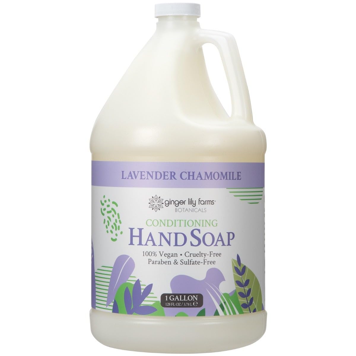 Ginger Lily Farms 1 gallon Conditioning Hand Soap Lavender Chamomile front view