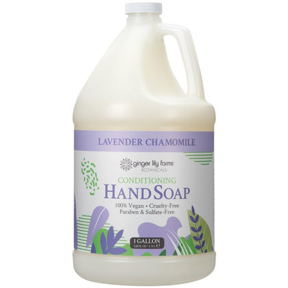 Ginger Lily Farms 1 gallon Conditioning Hand Soap Lavender Chamomile front view