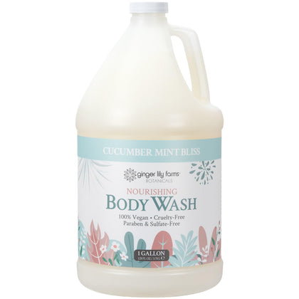 Ginger Lily Farms 1 Gallon Nourishing Body Wash front view