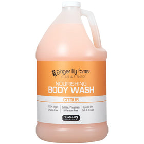 Ginger Lily Farms 1 gallon Nourishing Body Wash front view with citrus scent