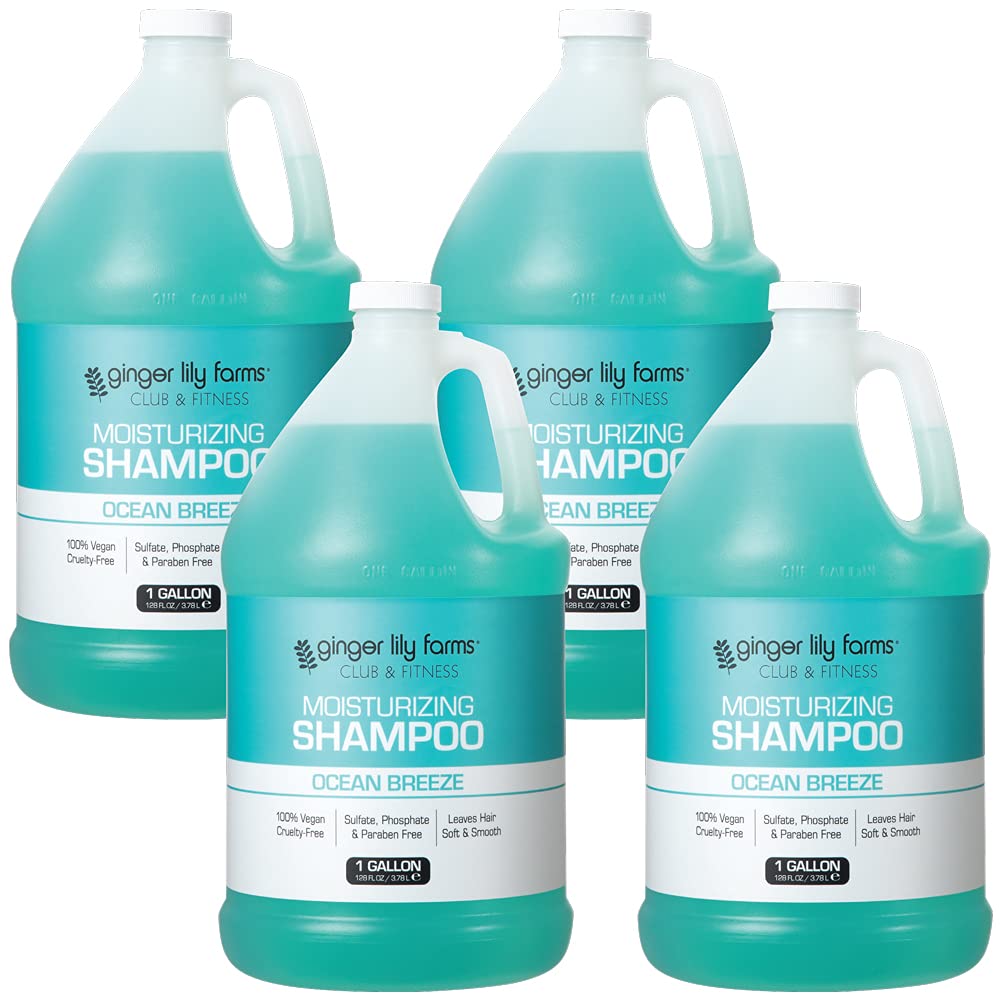 Ginger Lily Farms 4pk Moisturizing Shampoo Ocean Breeze front view