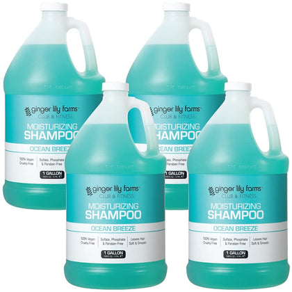Ginger Lily Farms 4pk Moisturizing Shampoo Ocean Breeze front view