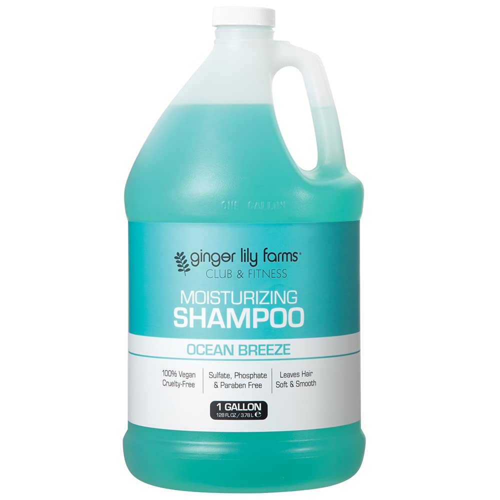 Ginger Lily Farms 4pk Moisturizing Shampoo Ocean Breeze side view
