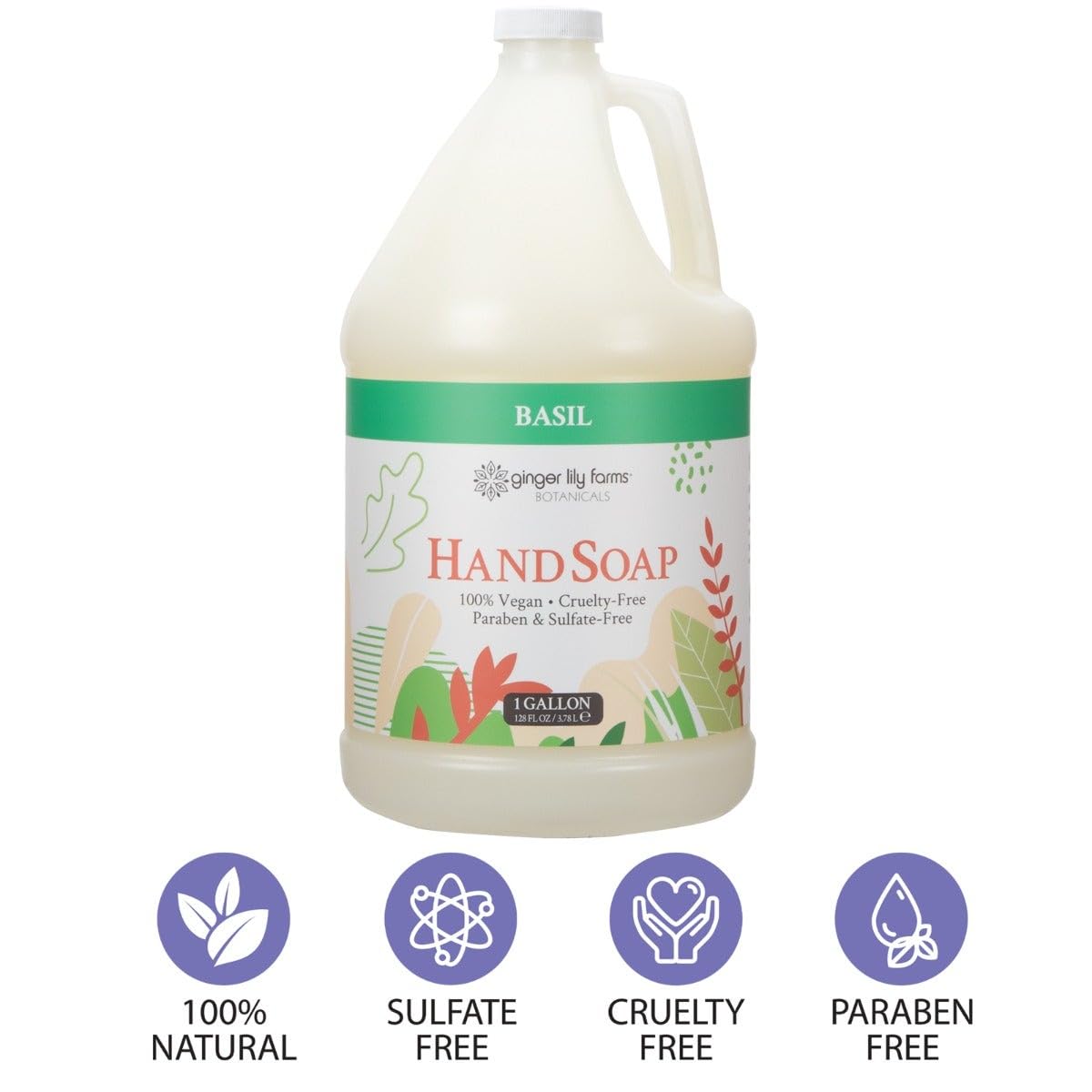 Ginger Lily Farms All-Purpose Liquid Hand Soap in use at a sink