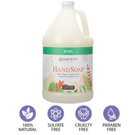 Ginger Lily Farms All-Purpose Liquid Hand Soap in use at a sink