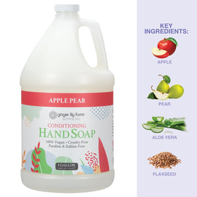 Ginger Lily Farms All-Purpose Liquid Hand Soap Refill 1 Gallon label close-up