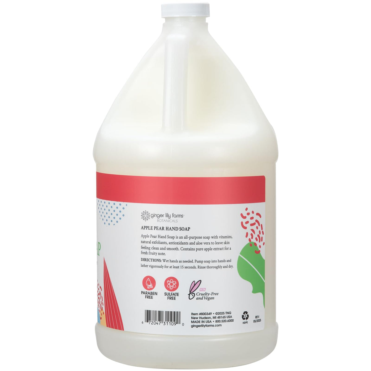 Ginger Lily Farms All-Purpose Liquid Hand Soap Refill 1 Gallon packaging