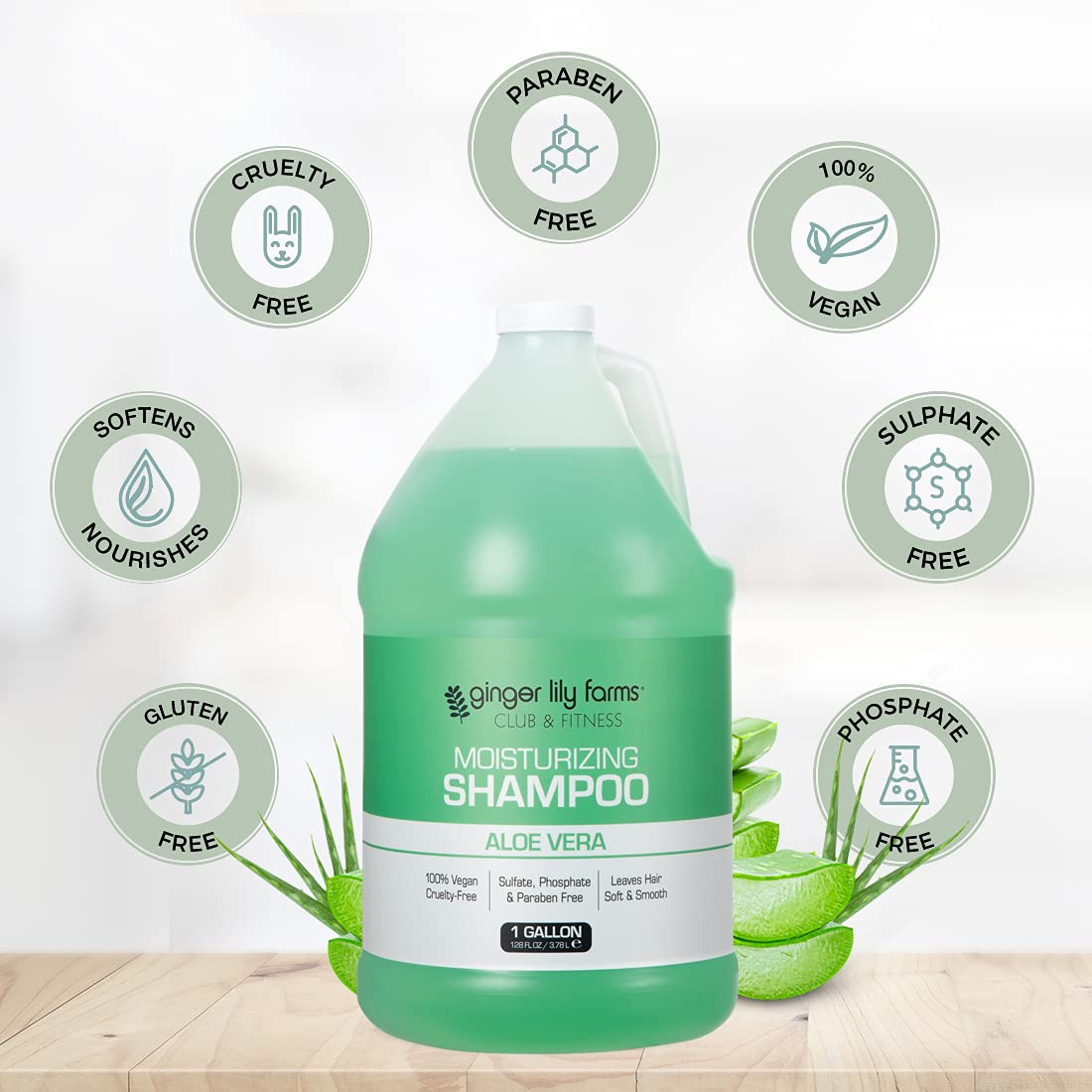 Ginger Lily Farms Aloe Vera Moisturizing Shampoo packaging