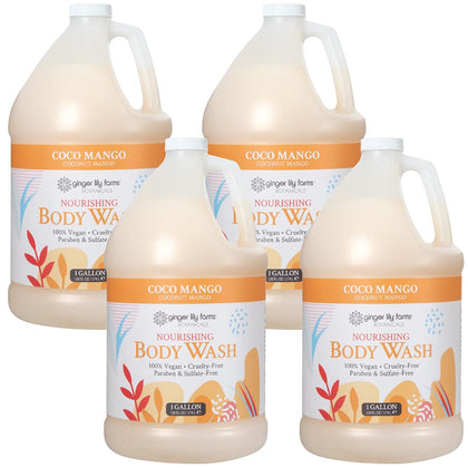 Ginger Lily Farms Coconut Mango Body Wash front view