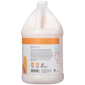 Ginger Lily Farms Coconut Mango Conditioner lifestyle scene in a bathroom