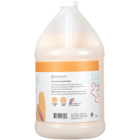 Ginger Lily Farms Coconut Mango Hand Soap side view with label
