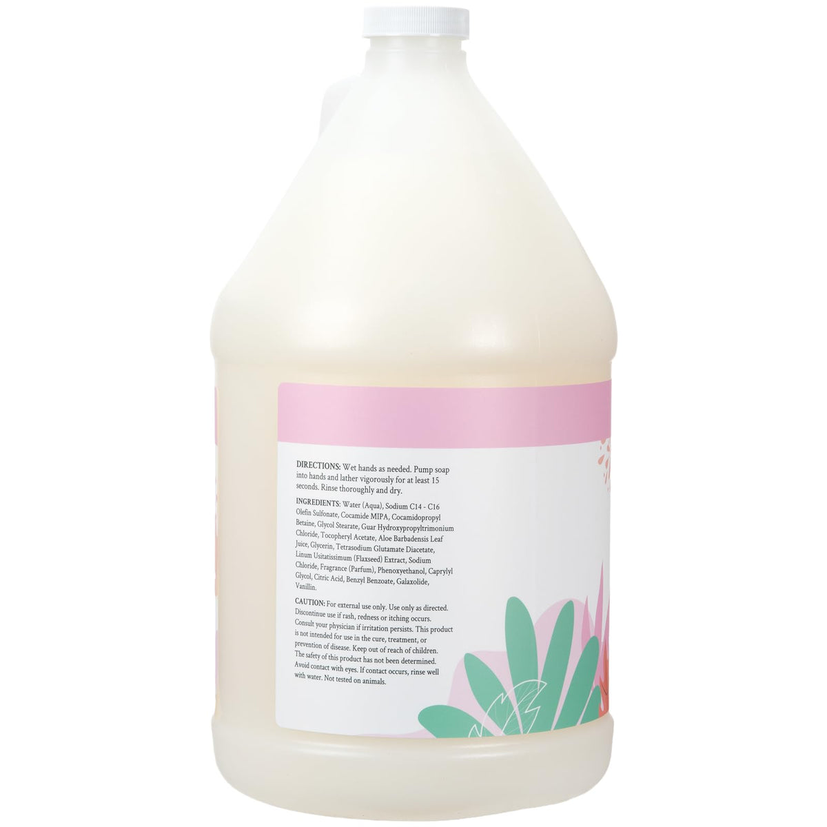 Ginger Lily Farms Conditioning Hand Soap 1 Gal Vanilla Sugar Bliss label close-up