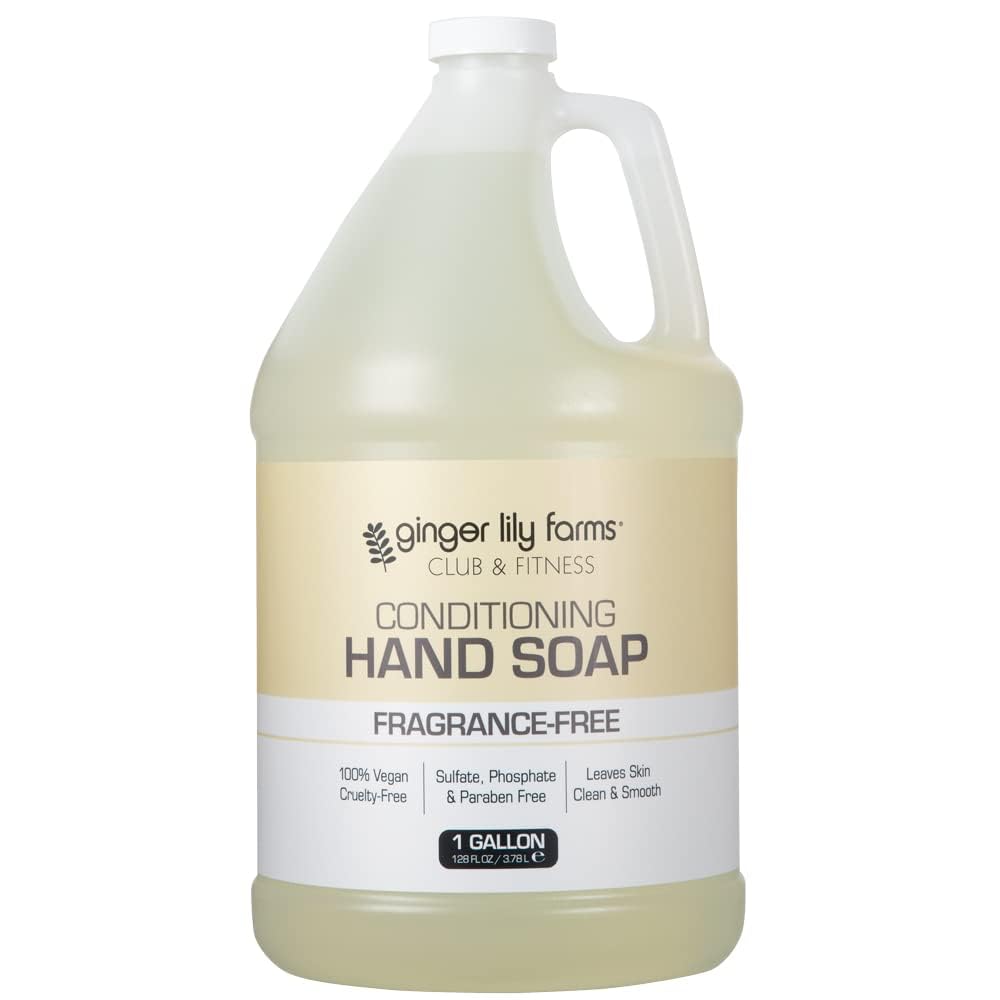 Ginger Lily Farms Conditioning Hand Soap 1 gallon bottle side view