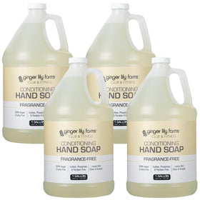 Ginger Lily Farms Conditioning Hand Soap 4-pack 1 gallon bottles front view