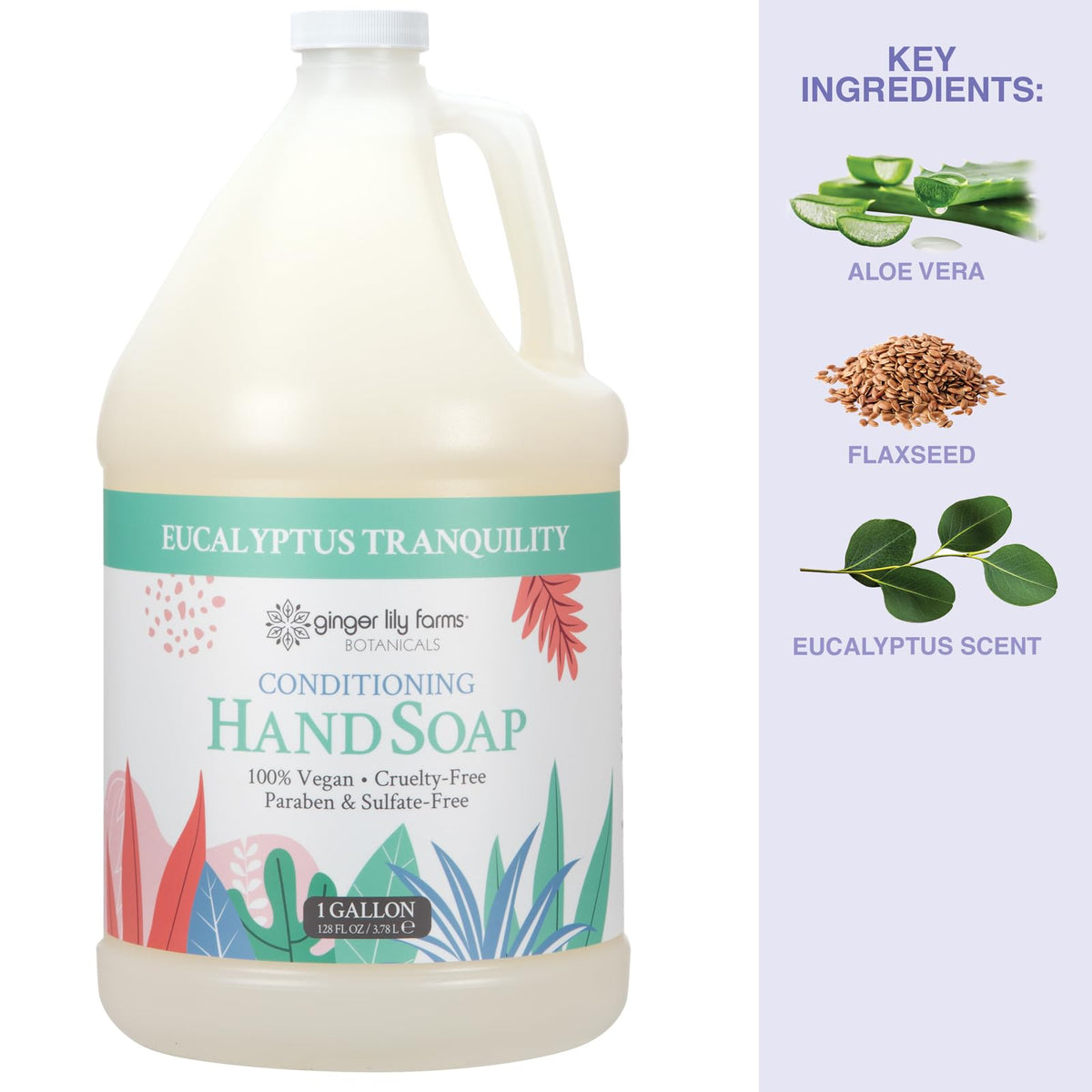 Ginger Lily Farms Conditioning Hand Soap being dispensed