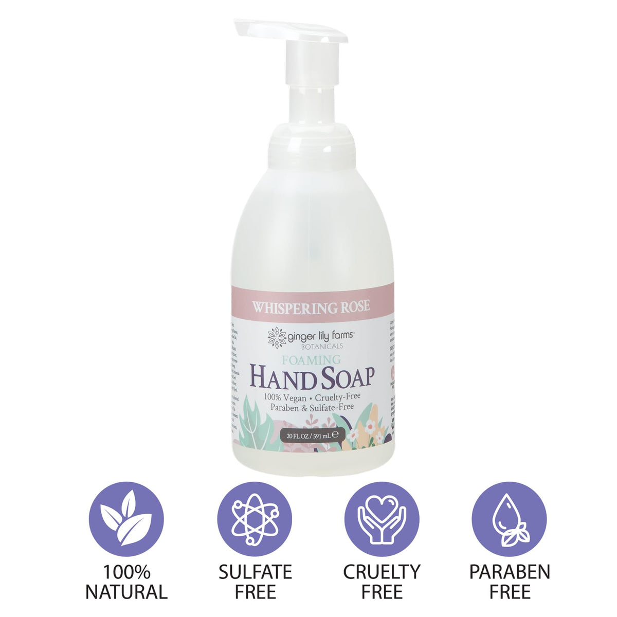 Ginger Lily Farms Foaming Hand Soap 20 fl oz lifestyle scene