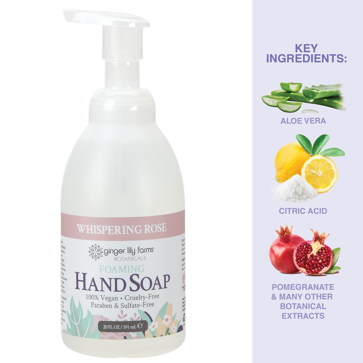Ginger Lily Farms Foaming Hand Soap 20 fl oz packaging