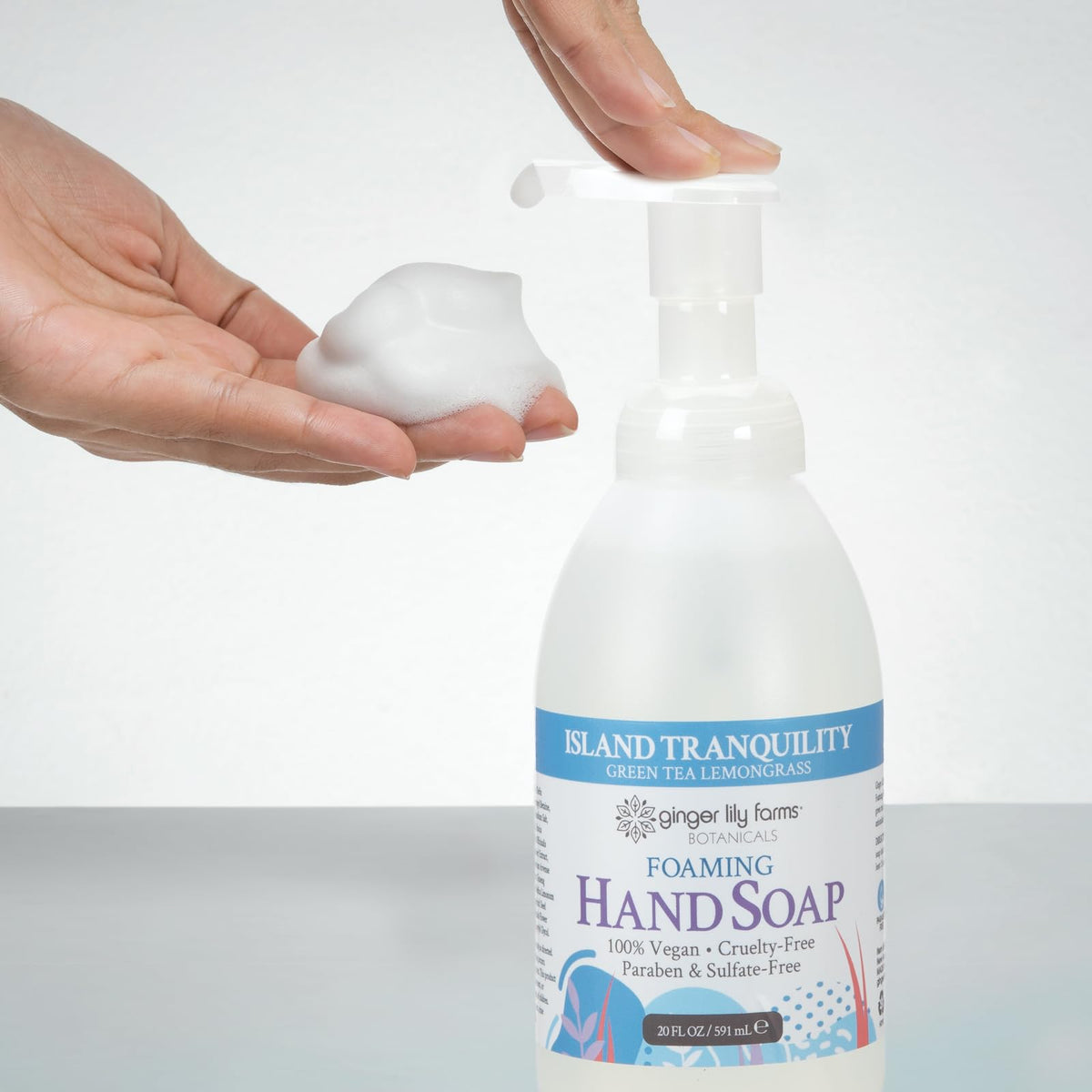 Ginger Lily Farms Hand Soap 20 fl oz bottle side view