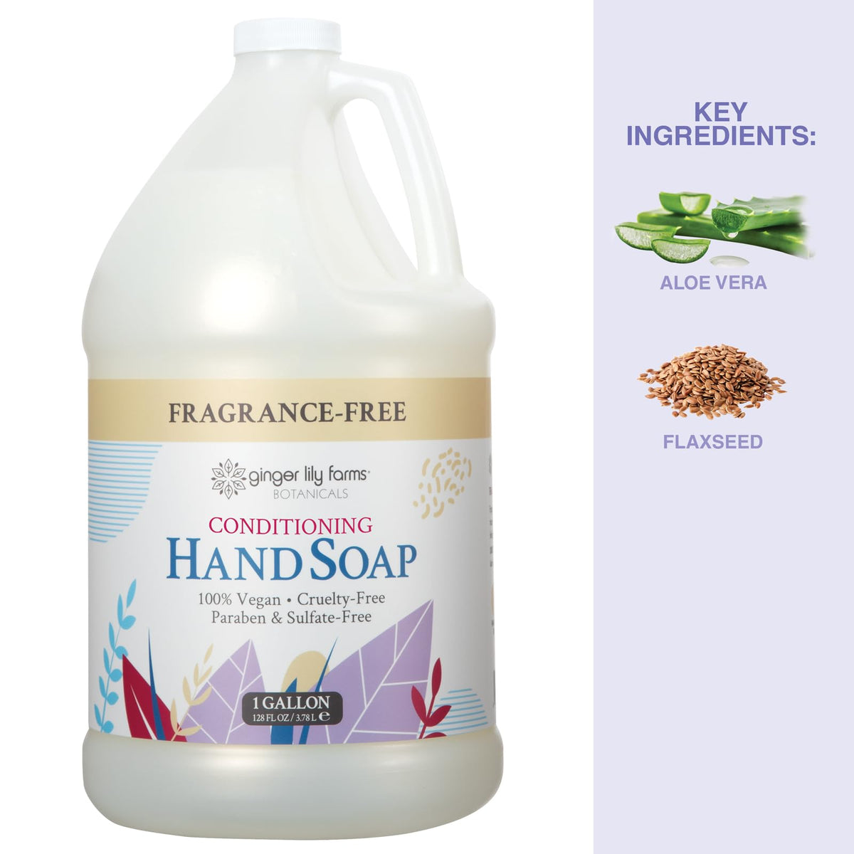 Ginger Lily Farms hand soap refill in a spa environment