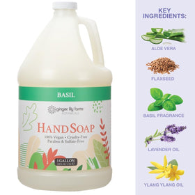 Ginger Lily Farms hand soap refill showing creamy lather