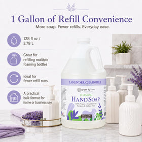 Ginger Lily Farms Lavender Chamomile Foaming Hand Soap close-up of foamy texture