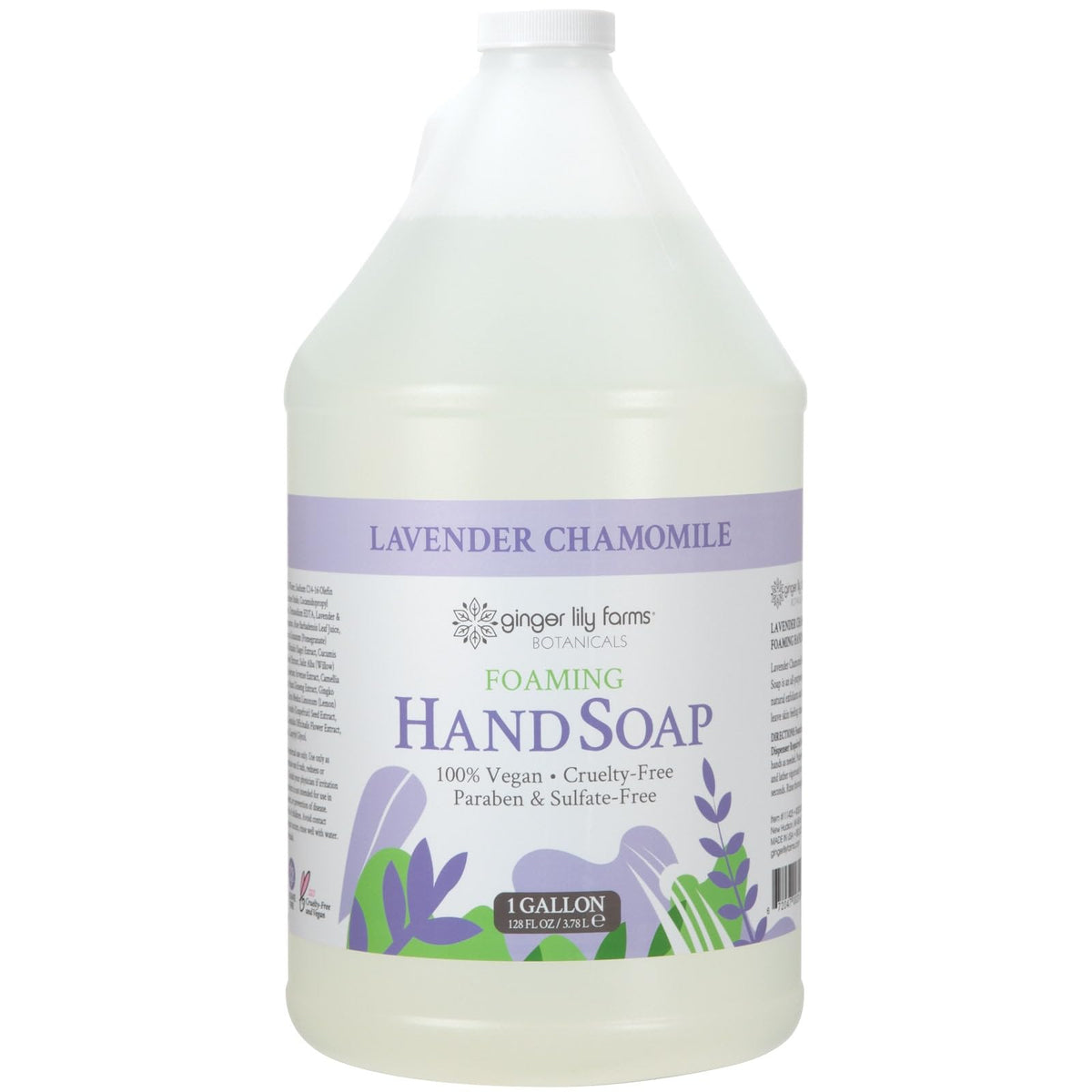 Ginger Lily Farms Lavender Chamomile Foaming Hand Soap front view with label